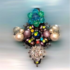 Handmade Cross Repurposed | Pendant | Necklace 3’ 0600